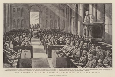 The Masonic Service in Rochester Cathedral, the Dean